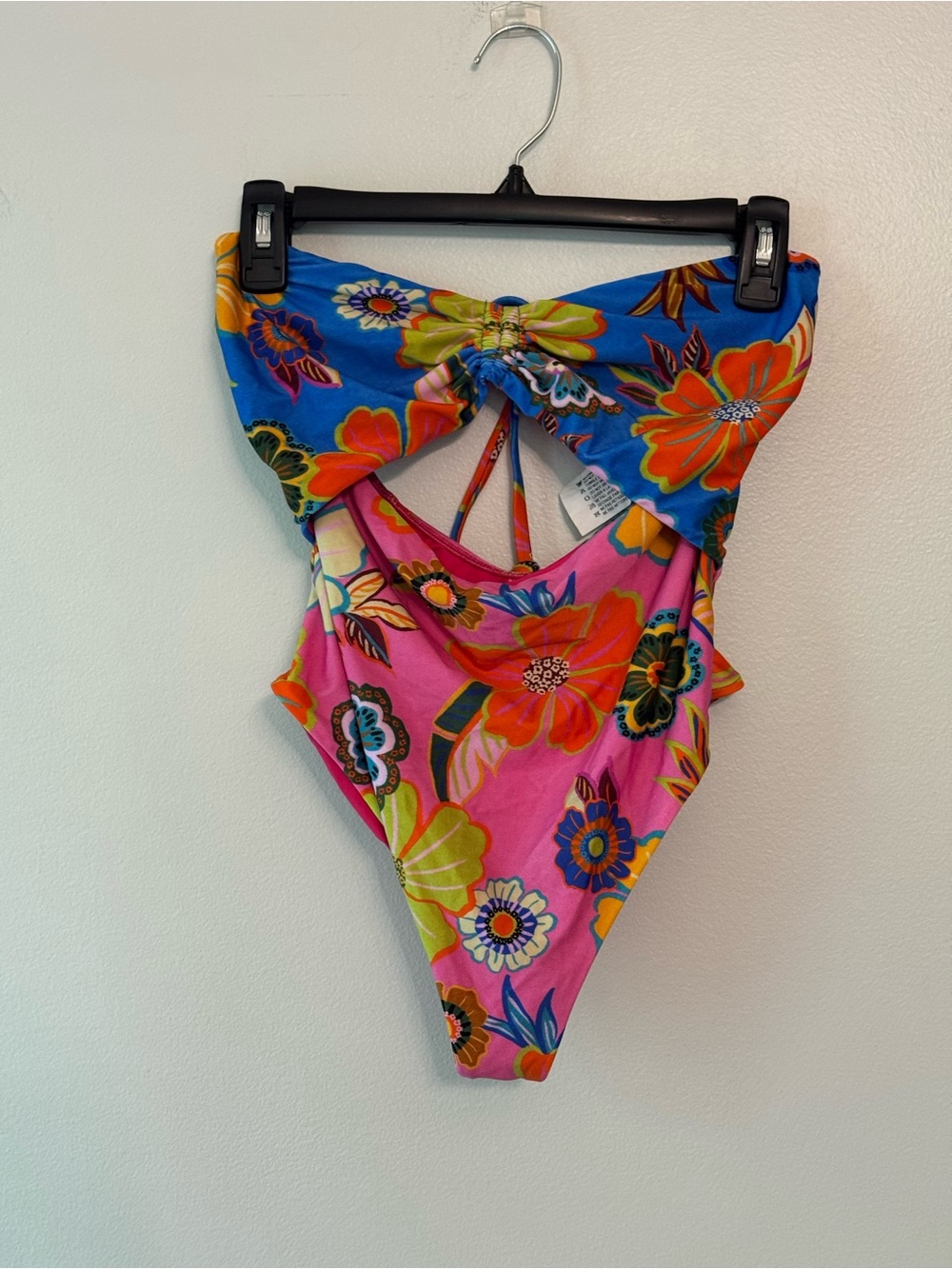 FARM Rio Multicolor Floral One-Piece Swimsuit in Pink & Blue